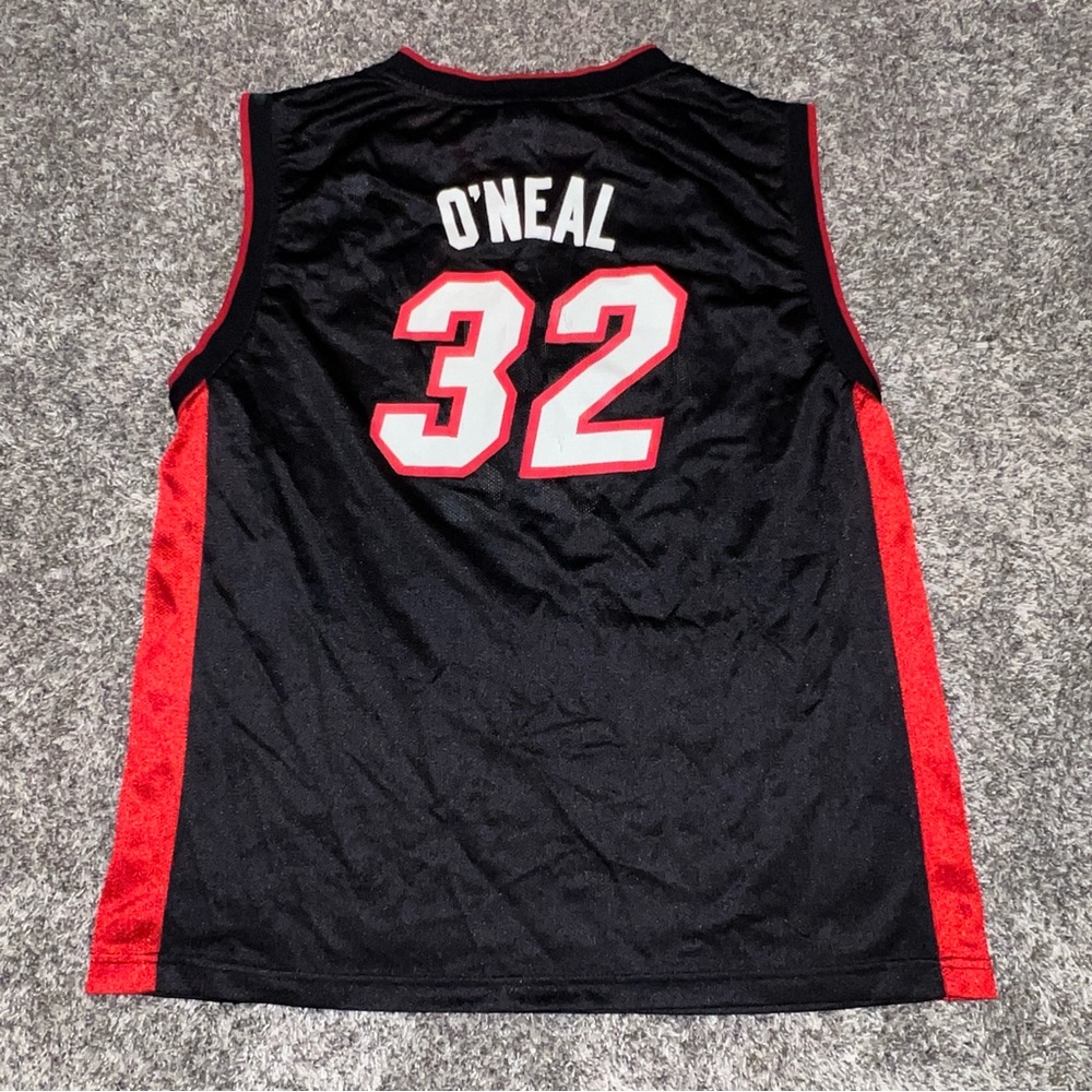 Miami Heat #32 Shaquille O’Neal Youth XL Black Reebok Basketball Jersey Shaq